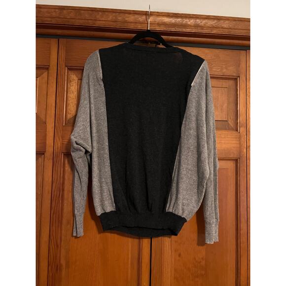 Autumn Cashmere Women's Colorblock Zip-Shoulder Cashmere Sweater Long Sleeve S - Picture 7 of 9